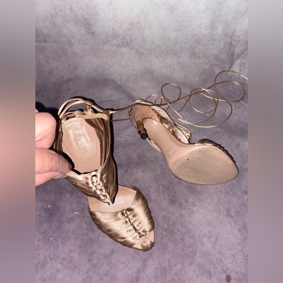 Tom Ford for Gucci satin strappy bamboo heels sz. 37.5C - Picture 8 of 16